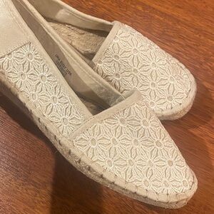 ASOS Cream Espadrille Slip-Ons